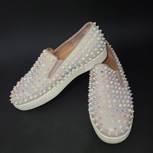 Christian Louboutin Roller Boat Iridescent Spike